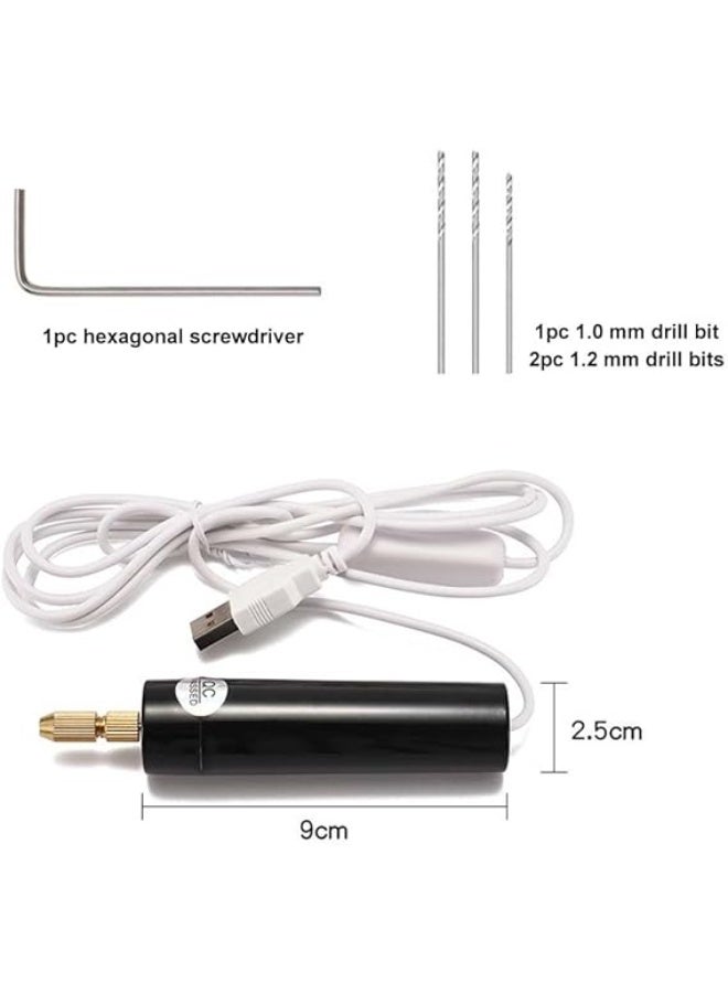 Mini Electric Drill, Mini Drill, Electric Wire Drill, Mini Hand Electric Drill, Twist Drill, Electric Drill for Modeling, Wood, Resin, Jewellery Making - Image 2